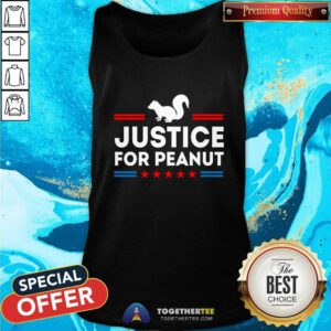 Hot Justice For Peanut The Squirrels Tank-top