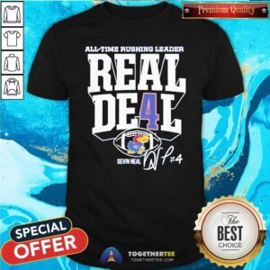 Nice Devin Neal Kansas Jayhawks Football All-Time Rushing Leader Record T-Shirt