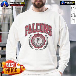 Official Atlanta Falcons Team Crest Est 1966 Sweatshirt featuring bold logo and classic style for fans.