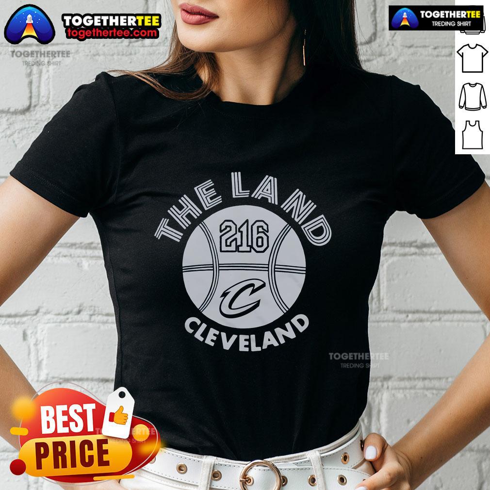 Alt Text: Women's Official Cleveland Cavaliers City 216 Tee featuring team colors and logo, perfect for fans.