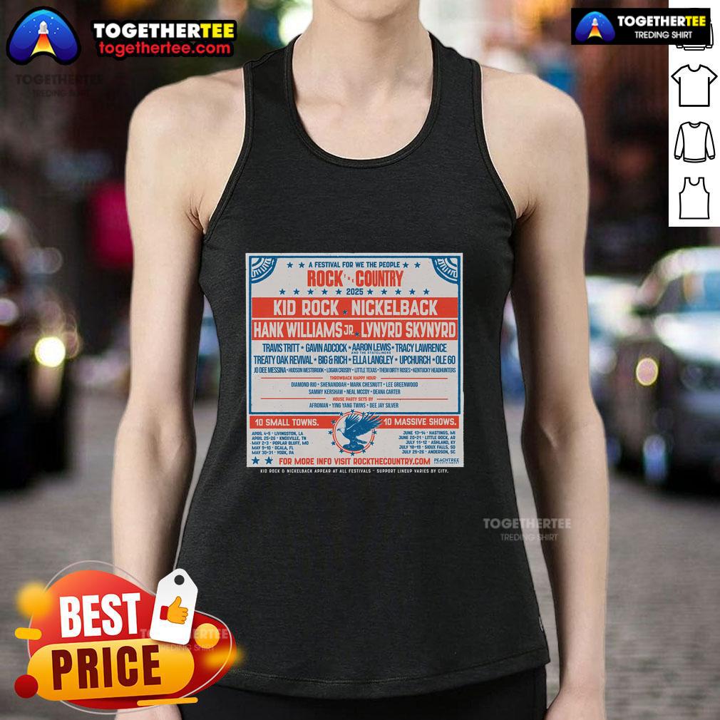 Official Kid Rock We The People 2025 tank top featuring vibrant design for the Country Festival, perfect for fans.