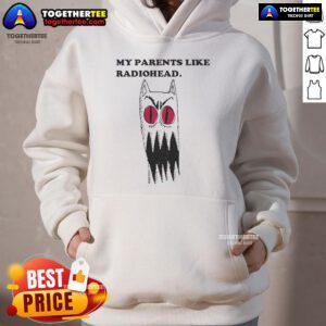 Official My Parents Like Radiohead Hoodie featuring a stylish design for music fans and Radiohead enthusiasts.
