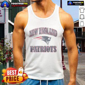 Official New England Patriots Overrun Tank Top featuring team logo and colors, perfect for game day and casual wear.
