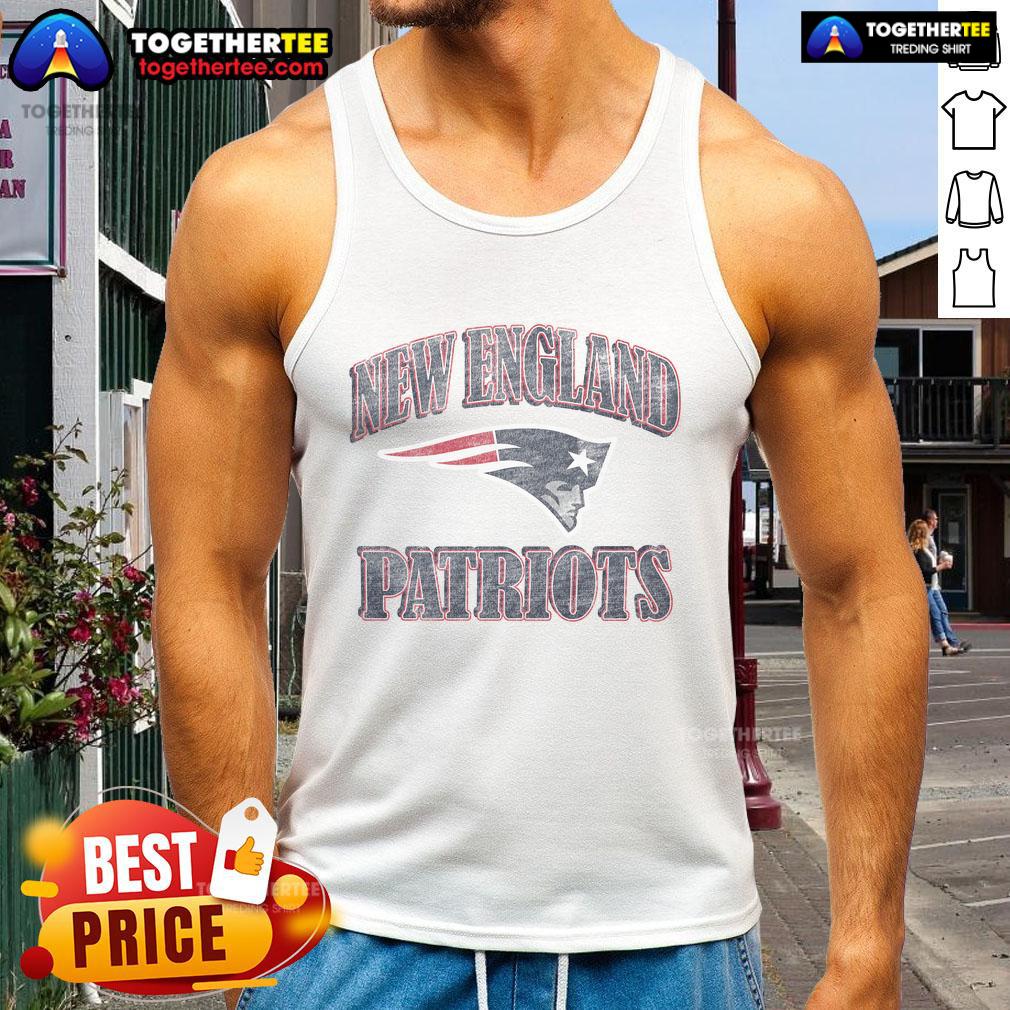Official New England Patriots Overrun Tank Top featuring team logo and colors, perfect for game day and casual wear.