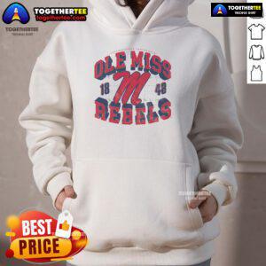 Official Ole Miss Rebels Field Arched Wordmark 1848 Hoodie featuring bold team logo and comfortable design for fans.