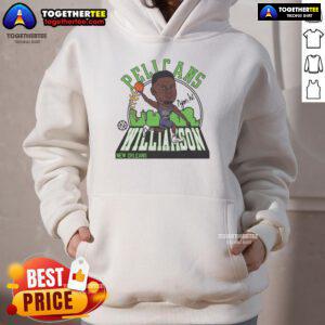 Alt Text: Official Pelicans Zion Williamson Signature Hoodie in black, showcasing team logo and stylish design for fans.