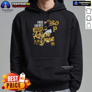 Official Pittsburgh Pirates Paul Skenes 2024 National League Rookie of the Year hoodie showcasing team colors and logo.