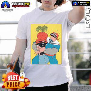 Official Popeye The Sailor Man T-Shirt featuring Popeye vs Sinbad design, perfect for fans of classic cartoon characters.