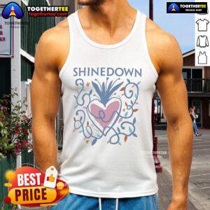 Official Shinedown Lights Tank Top featuring vibrant graphics, perfect for fans showcasing their love for the band.