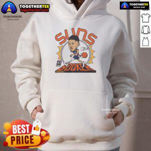 Official Suns Devin Booker Signature Hoodie featuring team colors and logo, perfect for fans and casual wear.