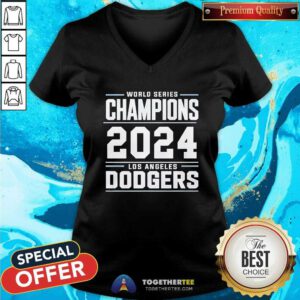 Official World Series Champion 2024 Los Angeles Dodgers V-neck