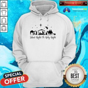 Original Silent Night Holy Nativity Christmas Manger Jesus Hoodie