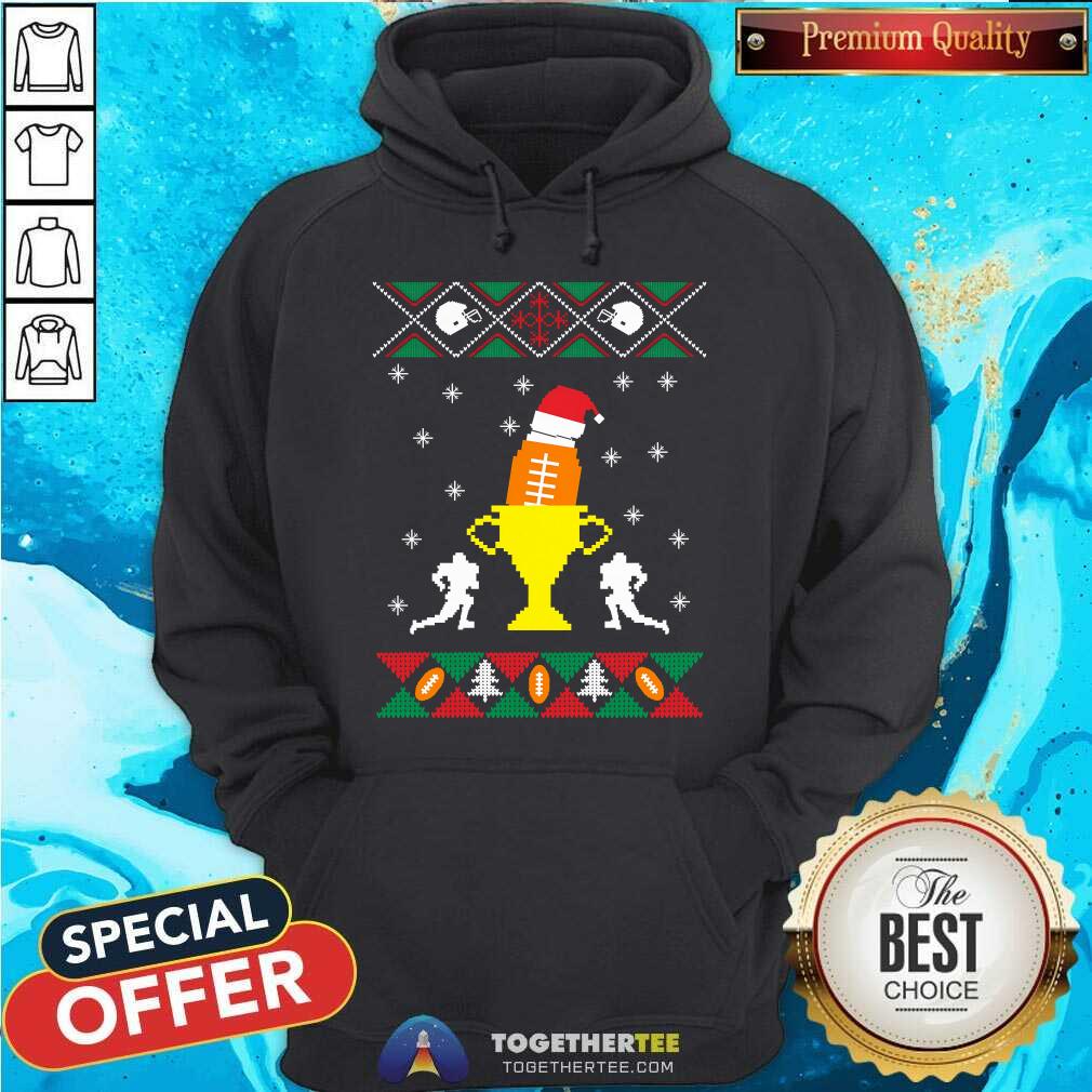 Premium Football Ugly Christmas Kickoff Football Player Hoodie