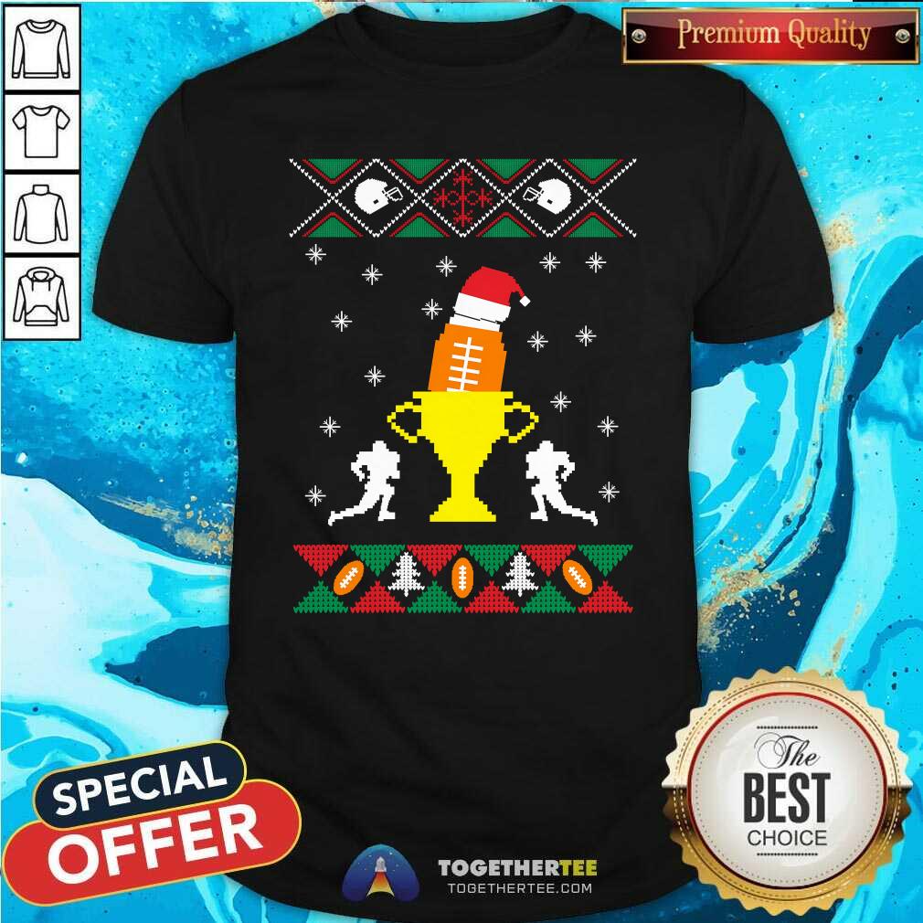Premium Football Ugly Christmas Kickoff Football Player T-Shirt