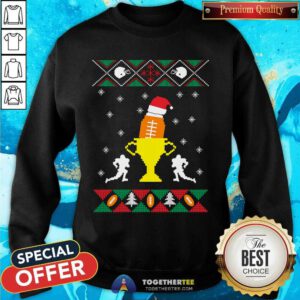 Premium Football Ugly Christmas Kickoff Football Player Sweatshirt