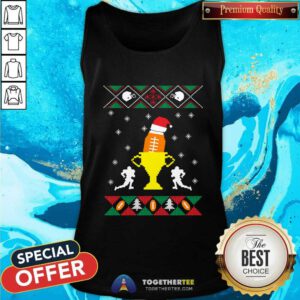 Premium Football Ugly Christmas Kickoff Football Player Tank-top