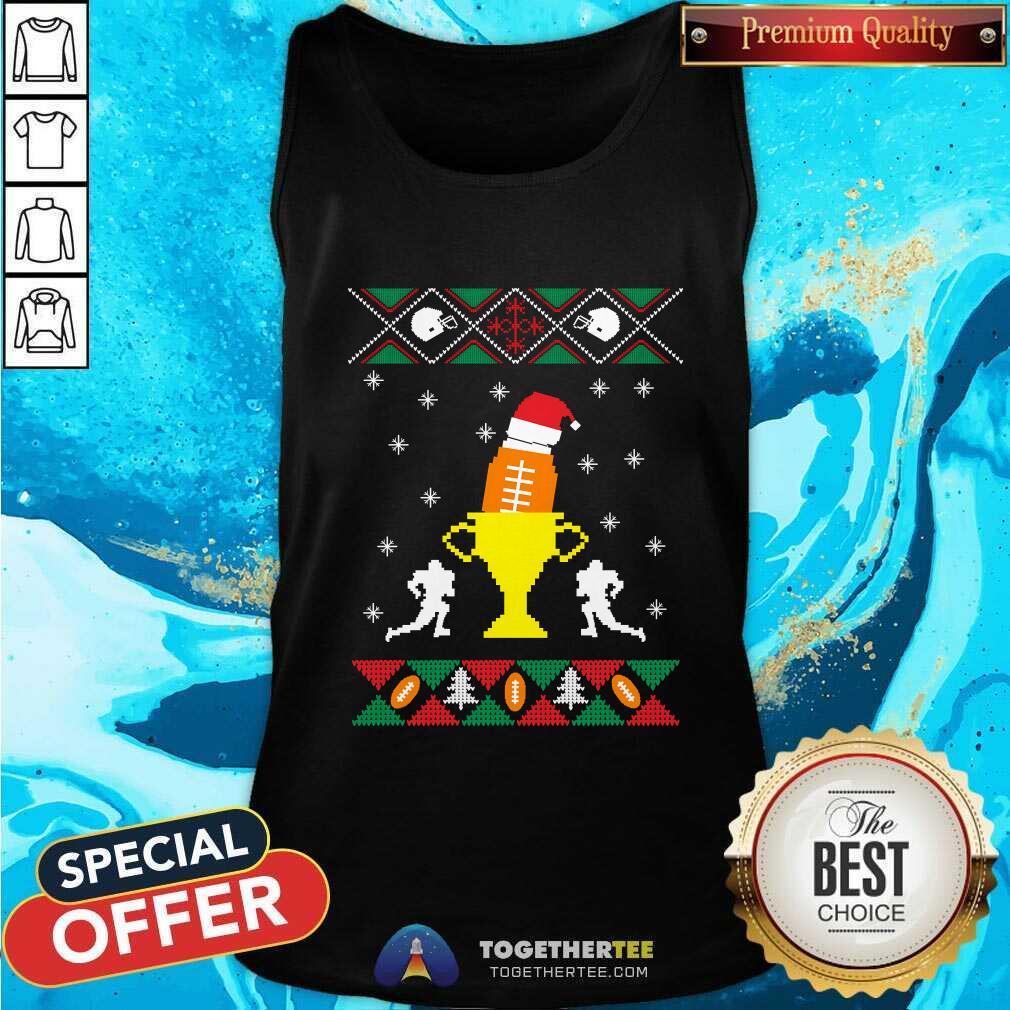 Premium Football Ugly Christmas Kickoff Football Player Tank-top