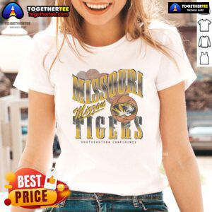 Premium Missouri Tigers Baller Bounce Ladies Tee featuring vibrant team colors and stylish design for game day.