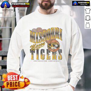 Alt Text: Premium Missouri Tigers Baller Bounce Sweatshirt in black, featuring team logo and comfortable fit for fans.