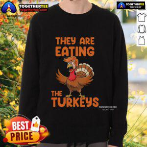 Premium Thanksgiving Trump turkey sweatshirt featuring a fun turkey design, perfect for festive celebrations.