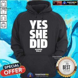 Premium Yes She Can And Yes She Did Harris Walz Hoodie