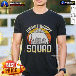 Top Equine Assisted Horse Therapy Therapist Hippotherapy Sunset T-Shirt featuring a vibrant sunset and horse silhouette design.