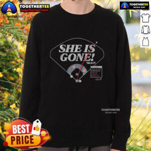 Alt Text: Top Freddie Freeman She Is Gone Again sweatshirt featuring a stylish design, perfect for fans and casual wear.