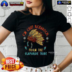 Vintage ladies tee featuring Top Im Chief Kickabitch design from the Slapahoe Tribe, perfect for unique fashion lovers.