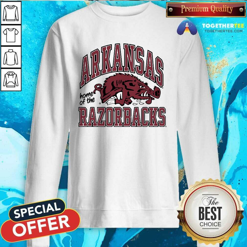 Top University Of Arkansas Vault Slobbering Hog Sweatshirt