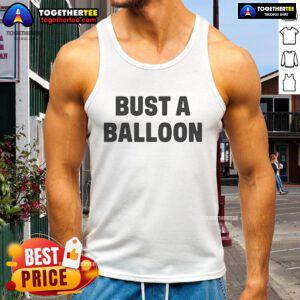 Official Bust A Balloon Tank Top featuring vibrant design, perfect for summer fun and playful celebrations.