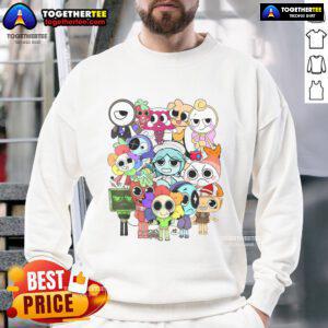 Official Dandy World Characters sweatshirt featuring vibrant designs of beloved characters in a cozy, stylish fit.