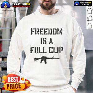 Official Freedom is a Full Clip Sweatshirt featuring bold graphics and a comfortable fit, perfect for casual wear.