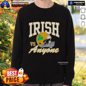 Official Irish Vs Anyone Sweatshirt featuring bold graphics and a comfortable fit, perfect for fans and casual wear.
