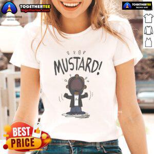 Official Kendrick Lamar Mustard Meme Ladies Tee featuring vibrant graphics and stylish design for fans of hip-hop culture.