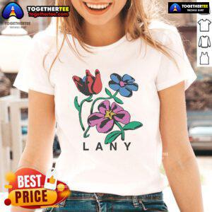 Official Lany ILYSB Flowers Ladies Tee featuring vibrant floral design and stylish fit for casual wear.