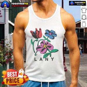 Official Lany ILYSB Flowers Tank Top featuring a vibrant floral design, perfect for fans of Lany and summer fashion.