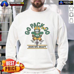 Official NFL Draft 2025 Homage Here We Go bike sweatshirt featuring bold graphics and a comfortable fit for fans.