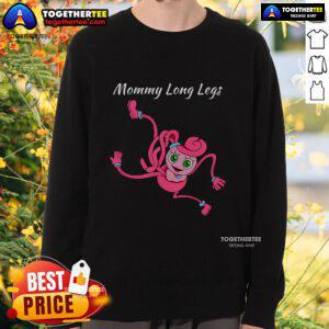 Alt Text: Official Poppy Playtime Mommy Long Legs Sweatshirt featuring vibrant design and cozy fit for fans of the game.