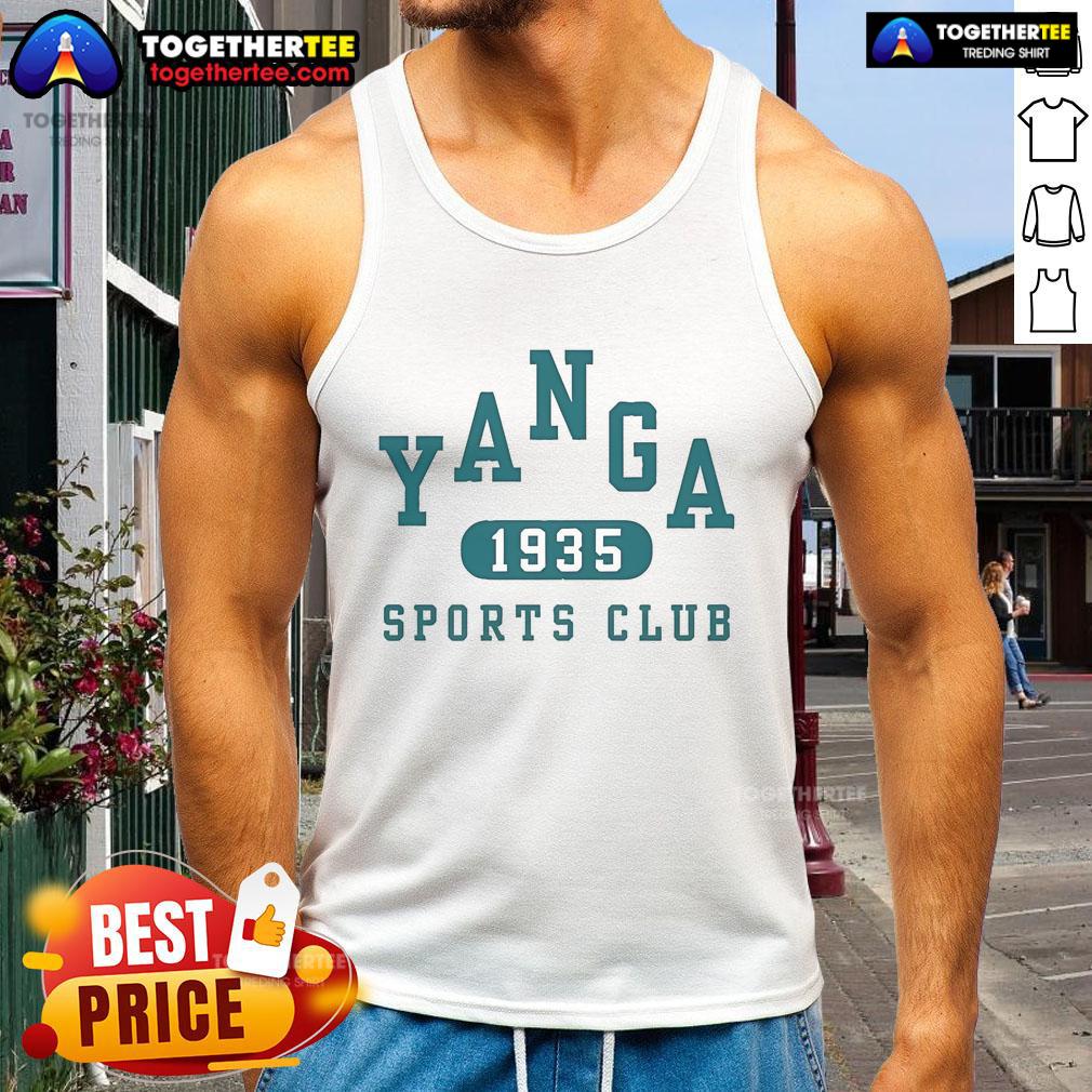 Official Sead Ramovic Yanga Sports Club 1935 Tank Top Alt Text: Official Sead Ramovic Yanga Sports Club 1935 tank top featuring team logo and vibrant colors, perfect for fans.