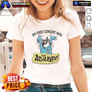 Alt Text: Official The Aquabats My First Concert Was Ladies Tee featuring vibrant design and fun Band logo, perfect for fans.