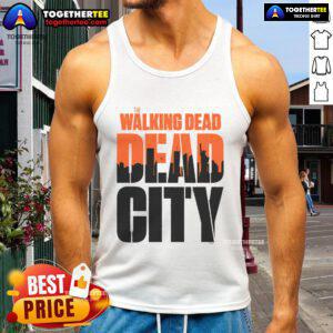 Official The Walking Dead Dead City Skyline Tank Top featuring a vibrant city skyline design for fans of the series.