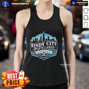 Official Windy City Sports Cards Chicago tank top featuring vibrant graphics and a stylish design for sports enthusiasts.