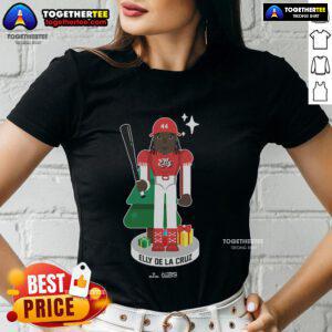 Premium Elly De La Cruz MLBPA Nutcracker T-Shirt for ladies, featuring a stylish design perfect for baseball fans.
