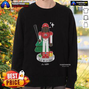 Premium Elly De La Cruz MLBPA nutcracker t-shirt sweatshirt featuring vibrant graphics and comfortable fit for fans.