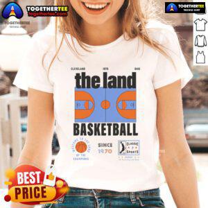 Nice-The-Land Basketball Classic Ladies Tee featuring a stylish design for female basketball enthusiasts.