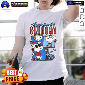 Nice The Many Faces Of Snoopy T-Shirt featuring colorful Snoopy designs, perfect for Peanuts fans and casual wear.