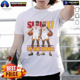 Official Slam University Iowa State Jones and Gilbert T-Shirt featuring bold graphics and vibrant colors for fans.