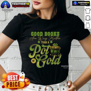 Stylish ladies' tee for St. Patrick's Day featuring a design for published authors and book writers.
