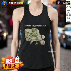 Funny weird frog meme on a cursed toad tank top, showcasing a unique and humorous design for meme lovers.