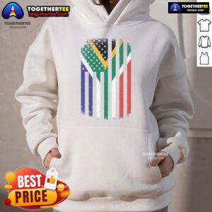 Alt Text: Stylish Nice United States of America USA Africa Flag Hoodie showcasing vibrant colors and unique design for fashion lovers.